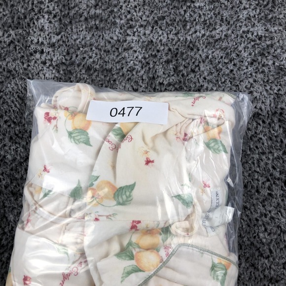 Crabtree & Evelyn Robe Womens Small White Cotton Kimono Belted Lemon Floral - Picture 13 of 13